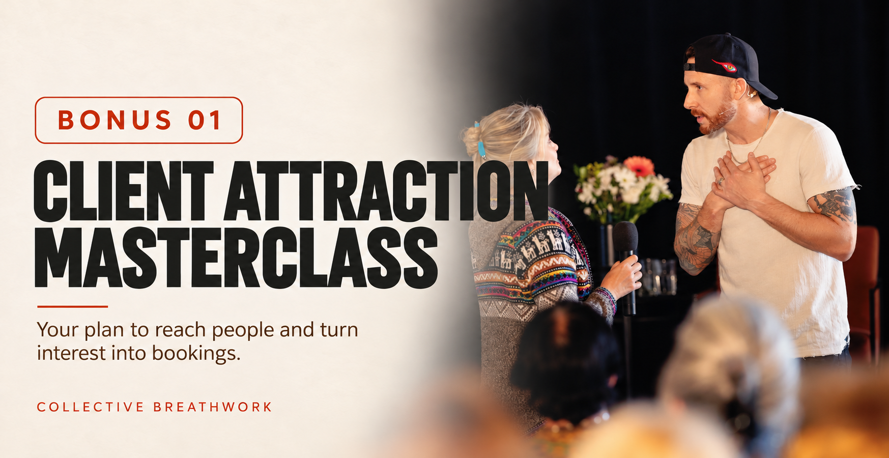 Client Attraction Masterclass with Victor coaching a participant